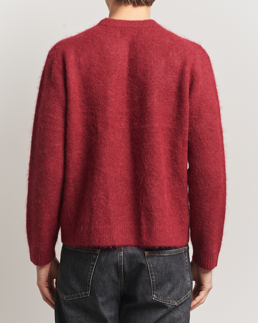Men | Sweaters & Knitwear | NN07 | Russell Alpaca Knitted Crew Neck Cranberry
