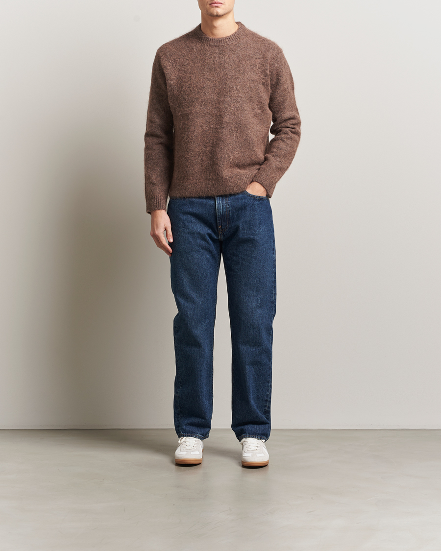 Men | Sweaters & Knitwear | NN07 | Russell Alpaca Knitted Crew Neck Mable Husk