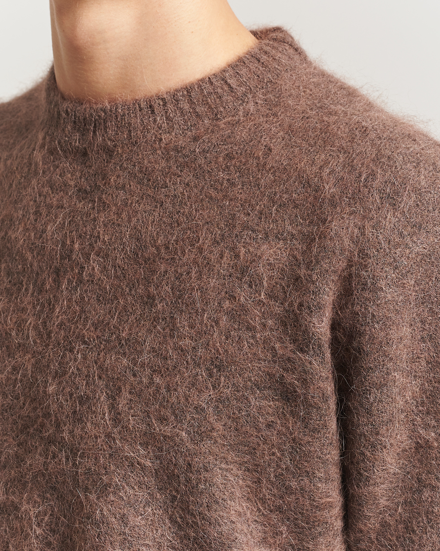 Men | Sweaters & Knitwear | NN07 | Russell Alpaca Knitted Crew Neck Mable Husk