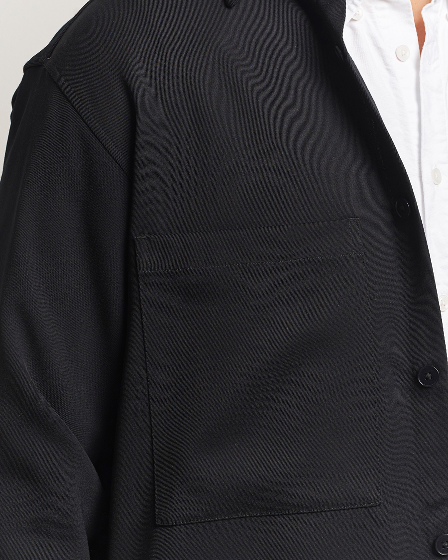 Men | Shirts | NN07 | Freddy Wool/Tencel Overshirt Black
