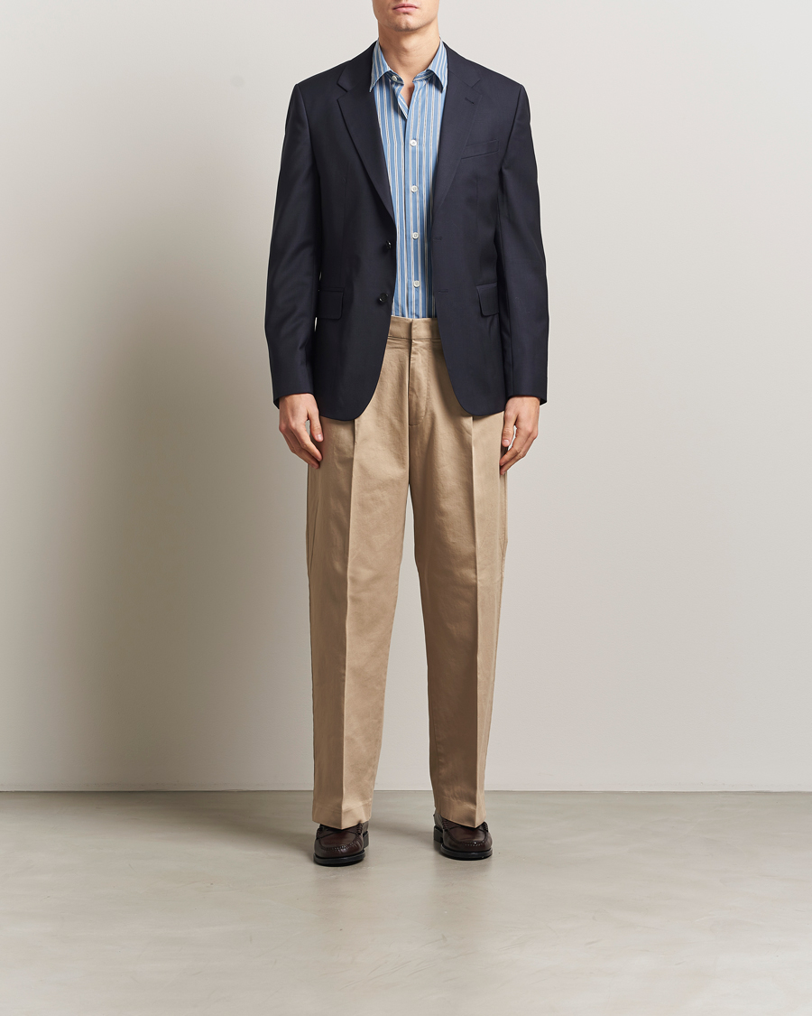 NN07 Kay Relaxed Fit Pleated Trousers Desert Khaki at CareOfCarl.com