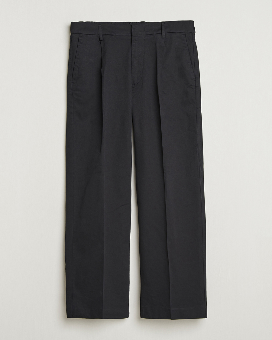Men | Trousers | NN07 | Kay Relaxed Fit Pleated Trousers Black