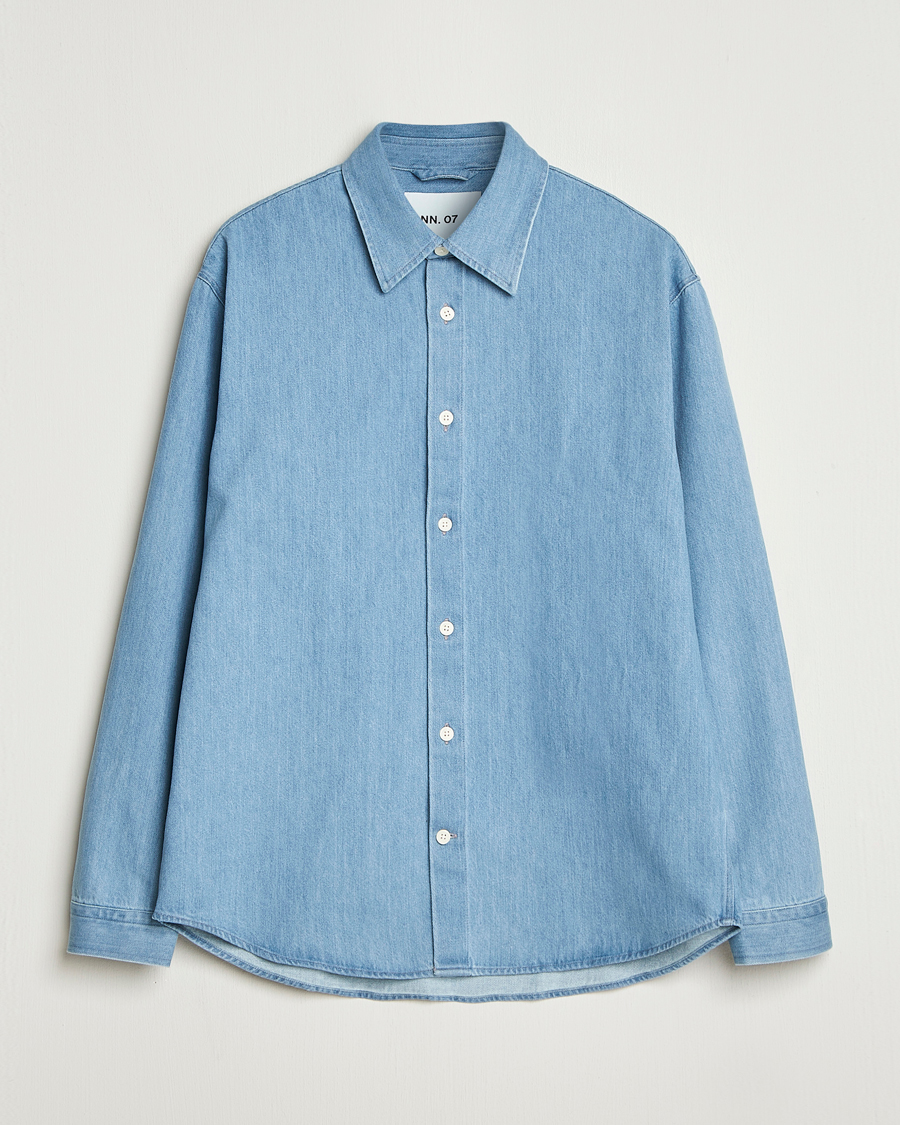 Men | Shirts | NN07 | Casper Denim Overshirt Blue