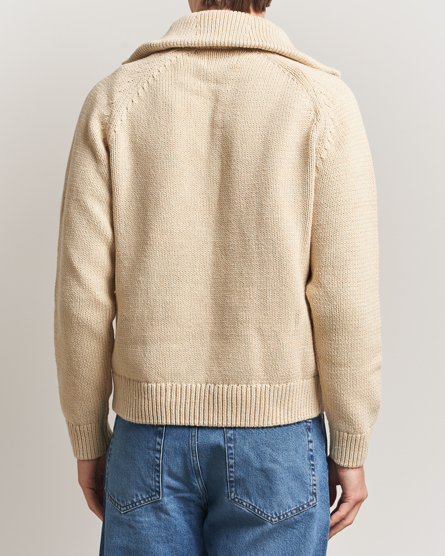 Men | Sweaters & Knitwear | NN07 | Tristan Heavy Knitted Half Zip Ecru
