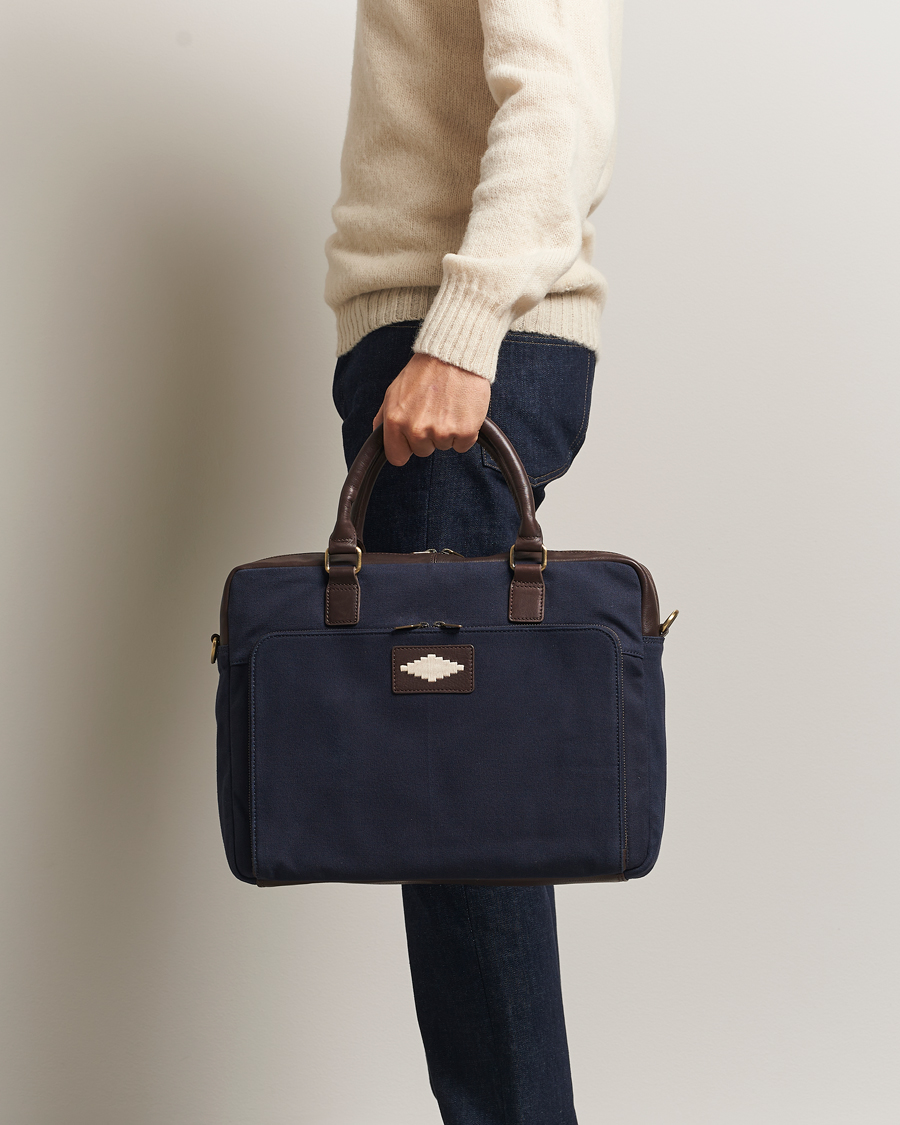 Men | Bags | Pampeano | Mensajero Canvas Briefcase Navy