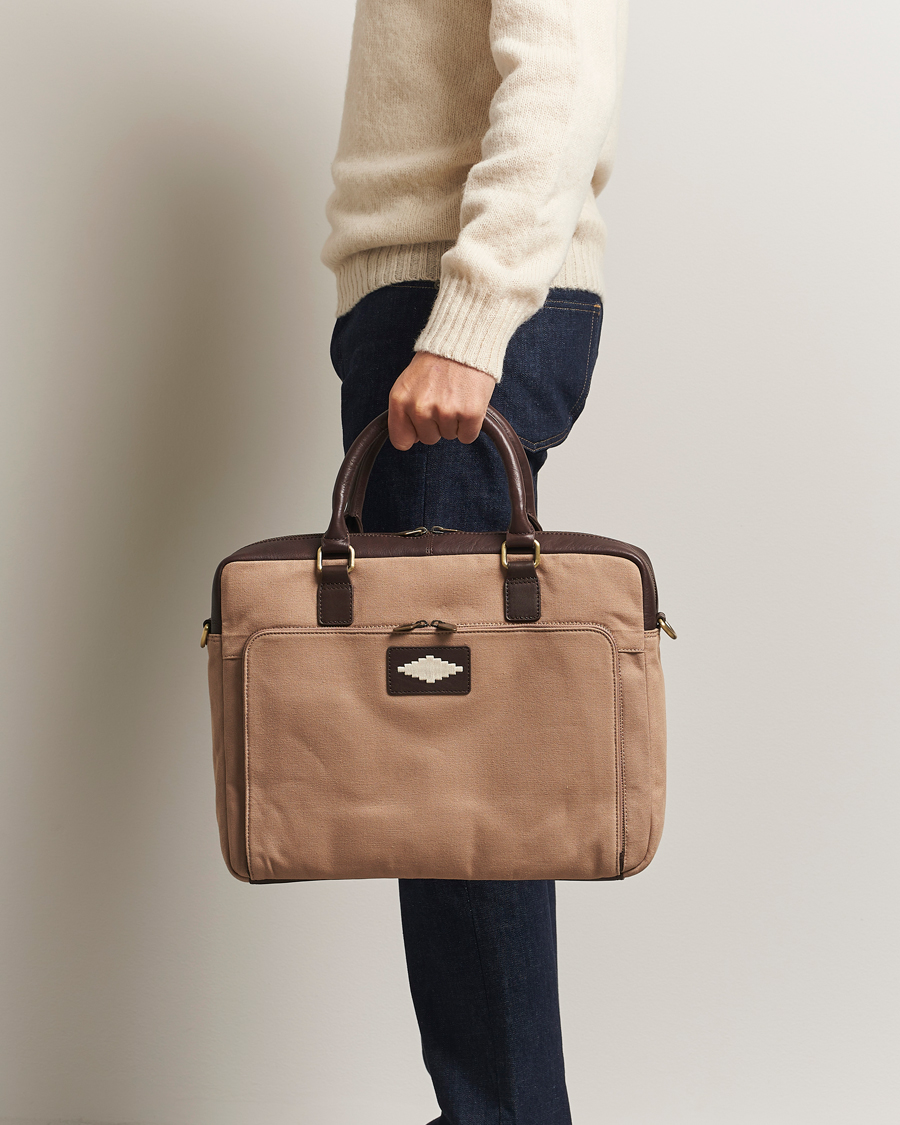 Men | Bags | Pampeano | Mensajero Canvas Briefcase Sand
