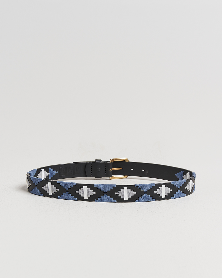 Men | Belts | Pampeano | Sierra Hand Stitched Classic Leather Belt 3,5cm Black