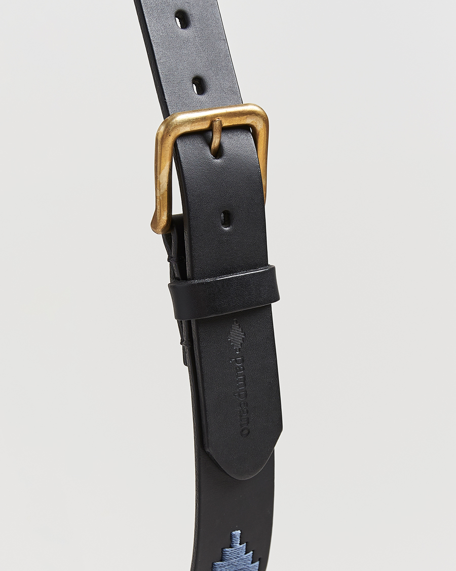 Men | Belts | Pampeano | Sierra Hand Stitched Classic Leather Belt 3,5cm Black