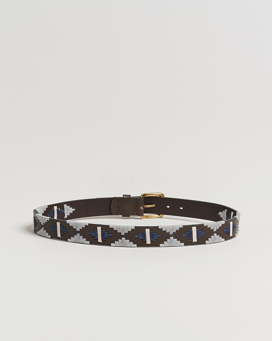 Men | Belts | Pampeano | Tornado Hand Stitched Classic Leather Belt 3,5cm Brown
