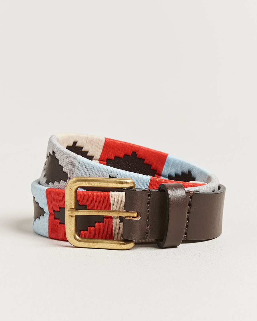 Men | Belts | Pampeano | Brisa Hand Stitched Classic Leather Belt 3,5cm Multi