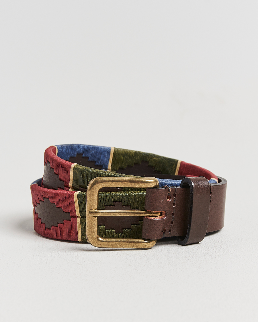 Men | Belts | Pampeano | Otono Hand Stitched Classic Leather Belt 3,5cm Brown