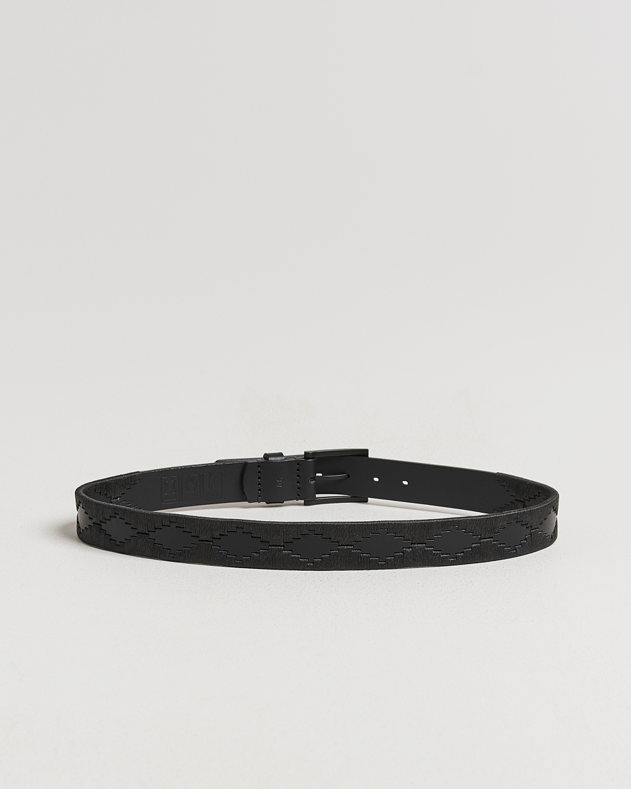 Men | Belts | Pampeano | Bordado Hand Stitched Classic Leather Belt 3,5cm Black