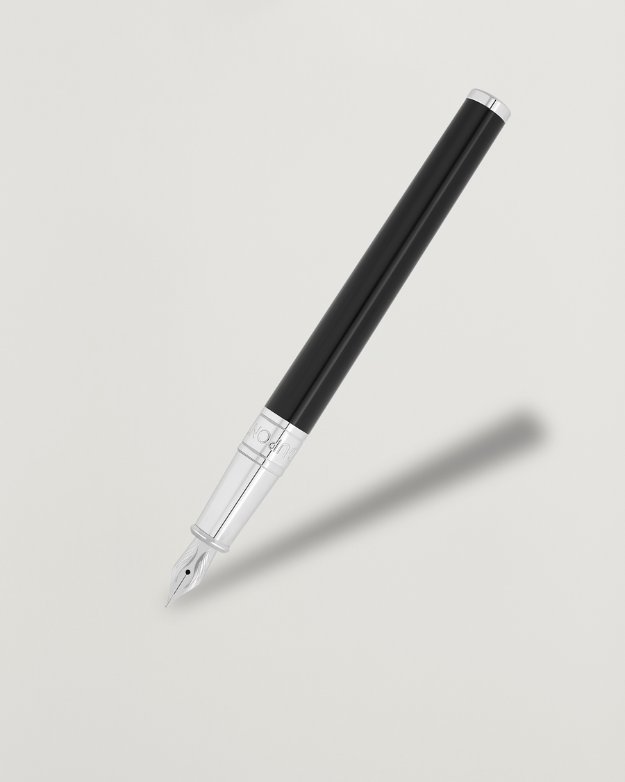 Men | Pens | S.T. Dupont | D-Initial Fountain Pen Duo Black/Chrome