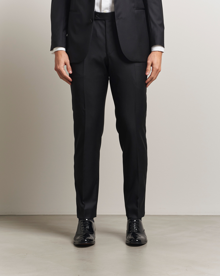 Men | Trousers | Morris | Loro Piana Tuxedo Trousers Black