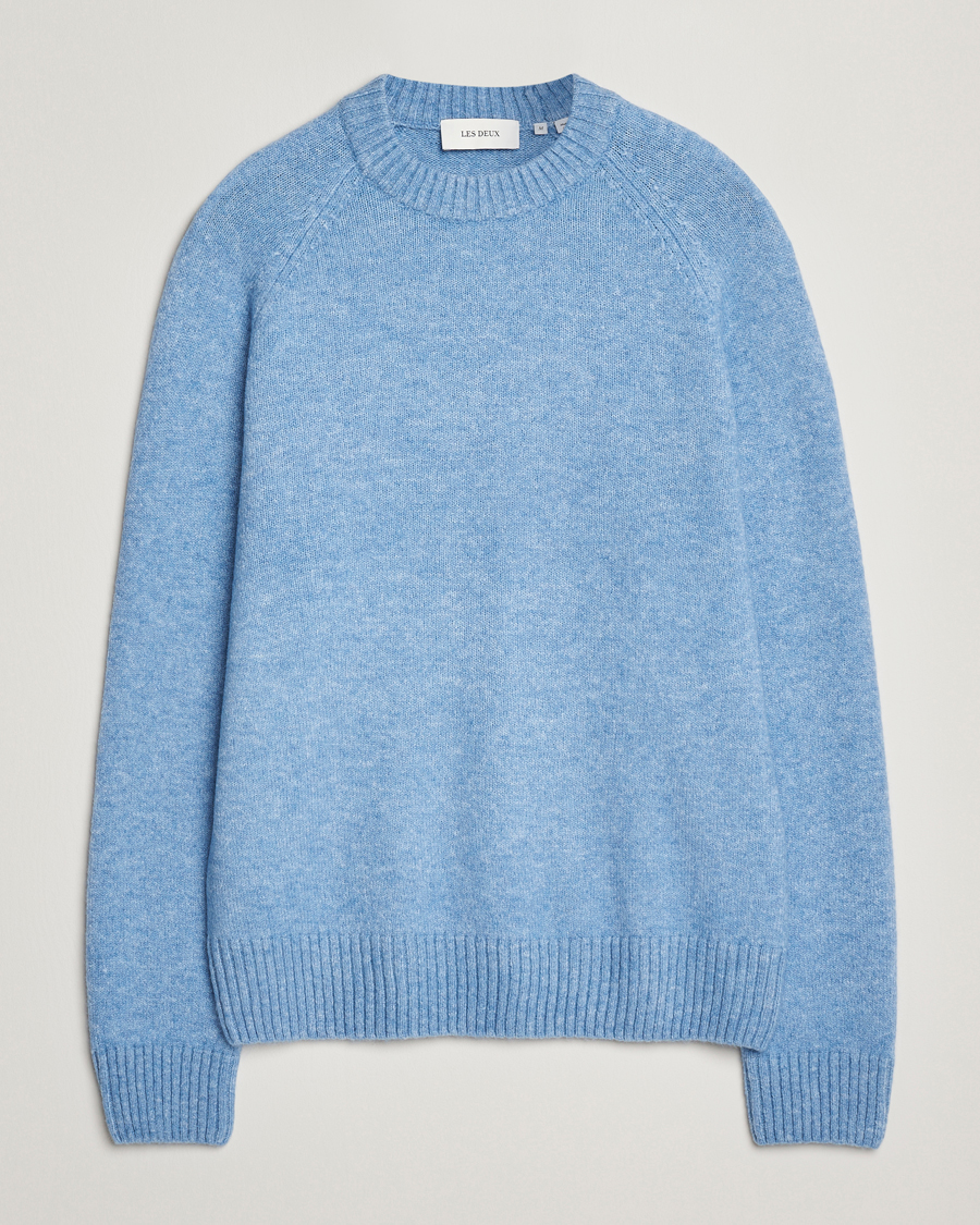 Men | Sweaters & Knitwear | LES DEUX | Gilbert Crew Neck Knit Allure Blue