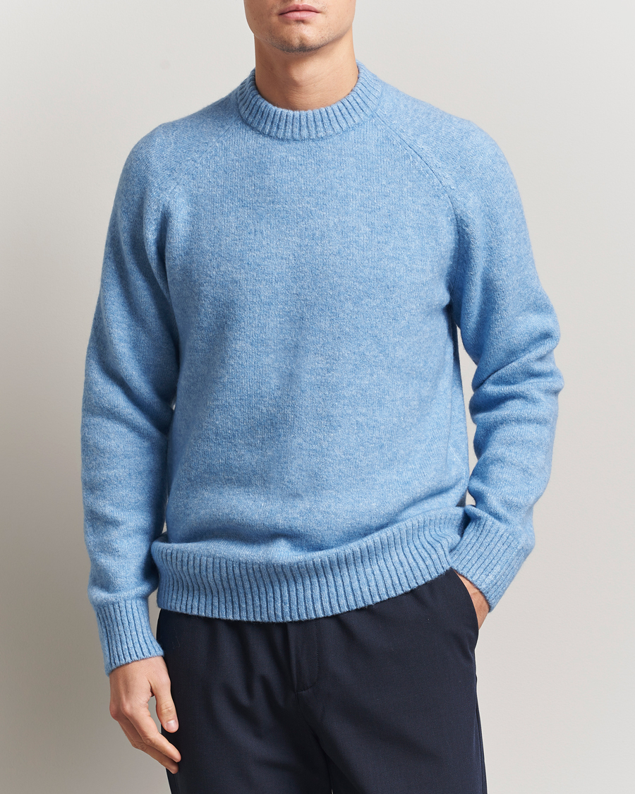 Men | Sweaters & Knitwear | LES DEUX | Gilbert Crew Neck Knit Allure Blue