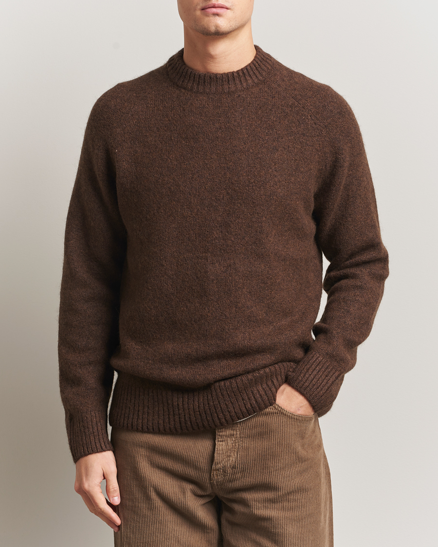 Men | Sweaters & Knitwear | LES DEUX | Gilbert Crew Neck Knit Slate Brown