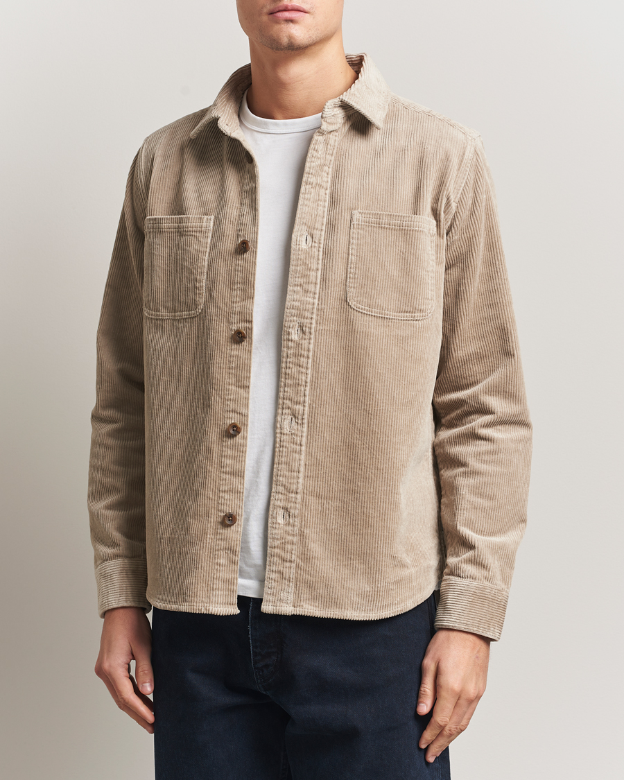 Men | Shirts | LES DEUX | Kody Corduroy Overshirt Light Sand
