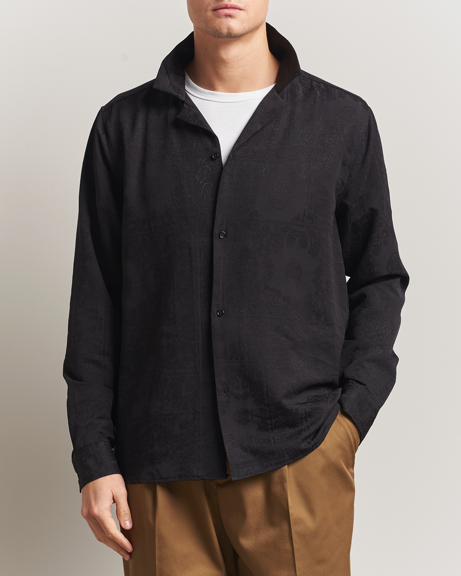 Men | Shirts | LES DEUX | Jasper Jaquard Shirt Black