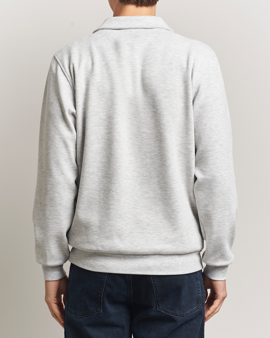 Men | Sweaters & Knitwear | LES DEUX | Ben Polo Pique Sweatshirt Snow Melange