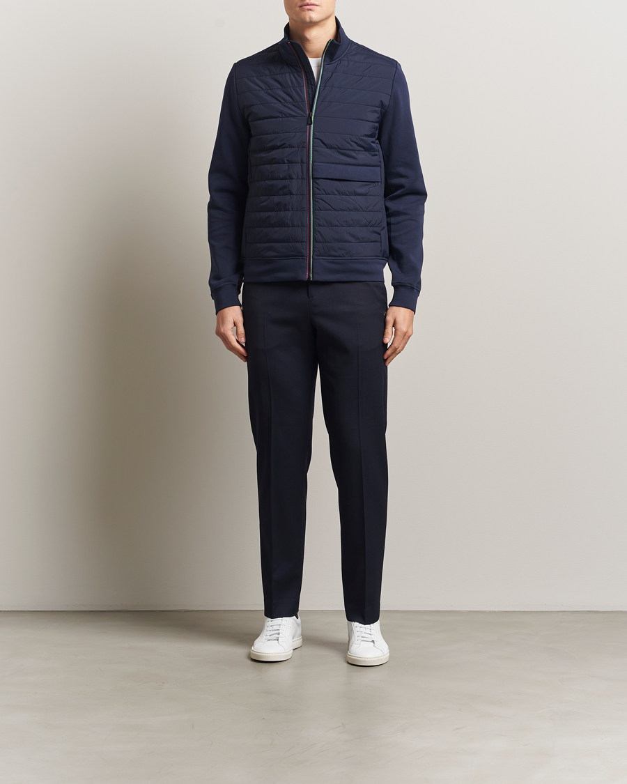 PS Paul Smith Mixed Media Jacket Navy at CareOfCarl.com