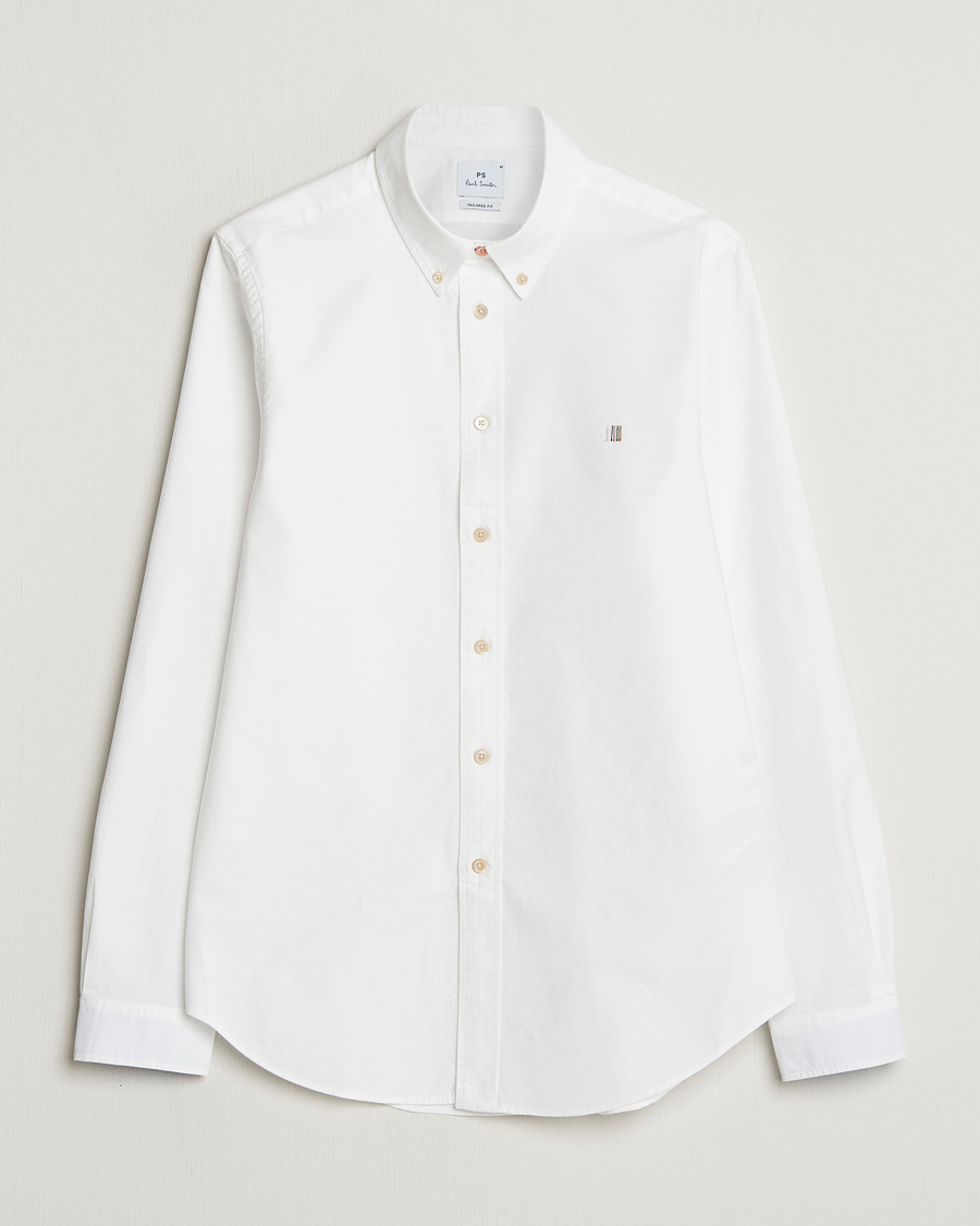 Men | Shirts | PS Paul Smith | Tailored Fit Embroidered Oxford Shirt White