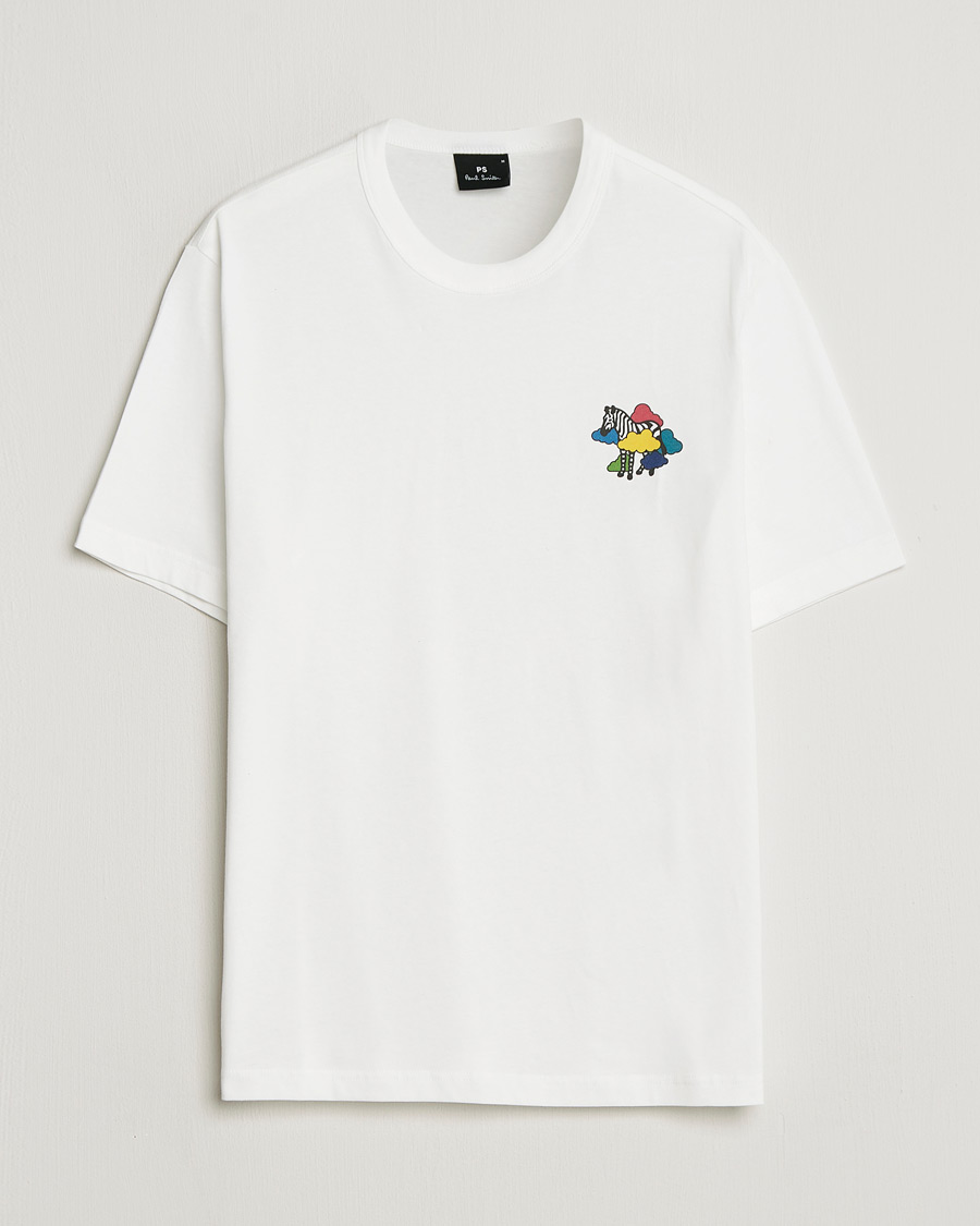 Men | T-Shirts | PS Paul Smith | Cloud Zebra Printed T-Shirt White