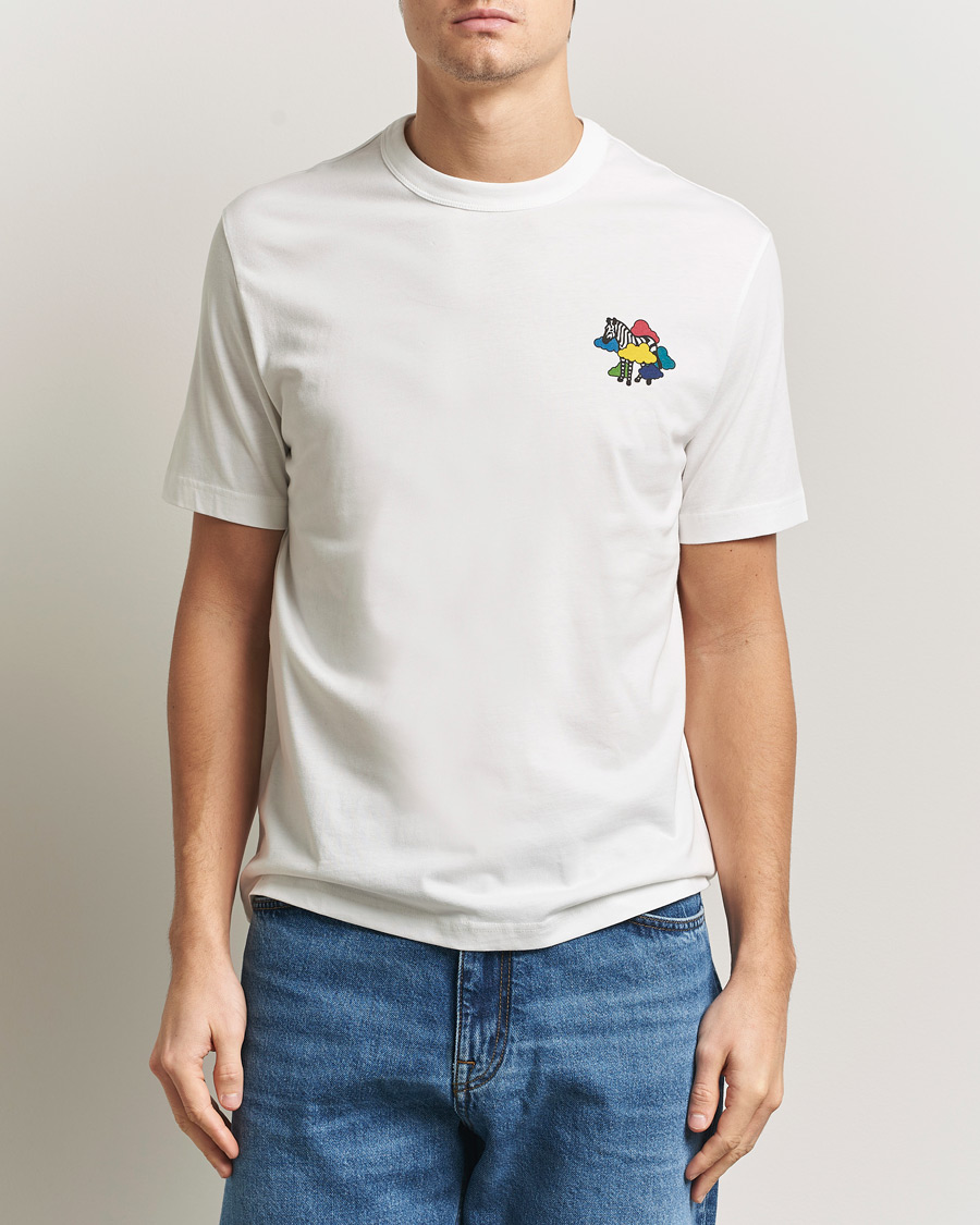 Men | T-Shirts | PS Paul Smith | Cloud Zebra Printed T-Shirt White
