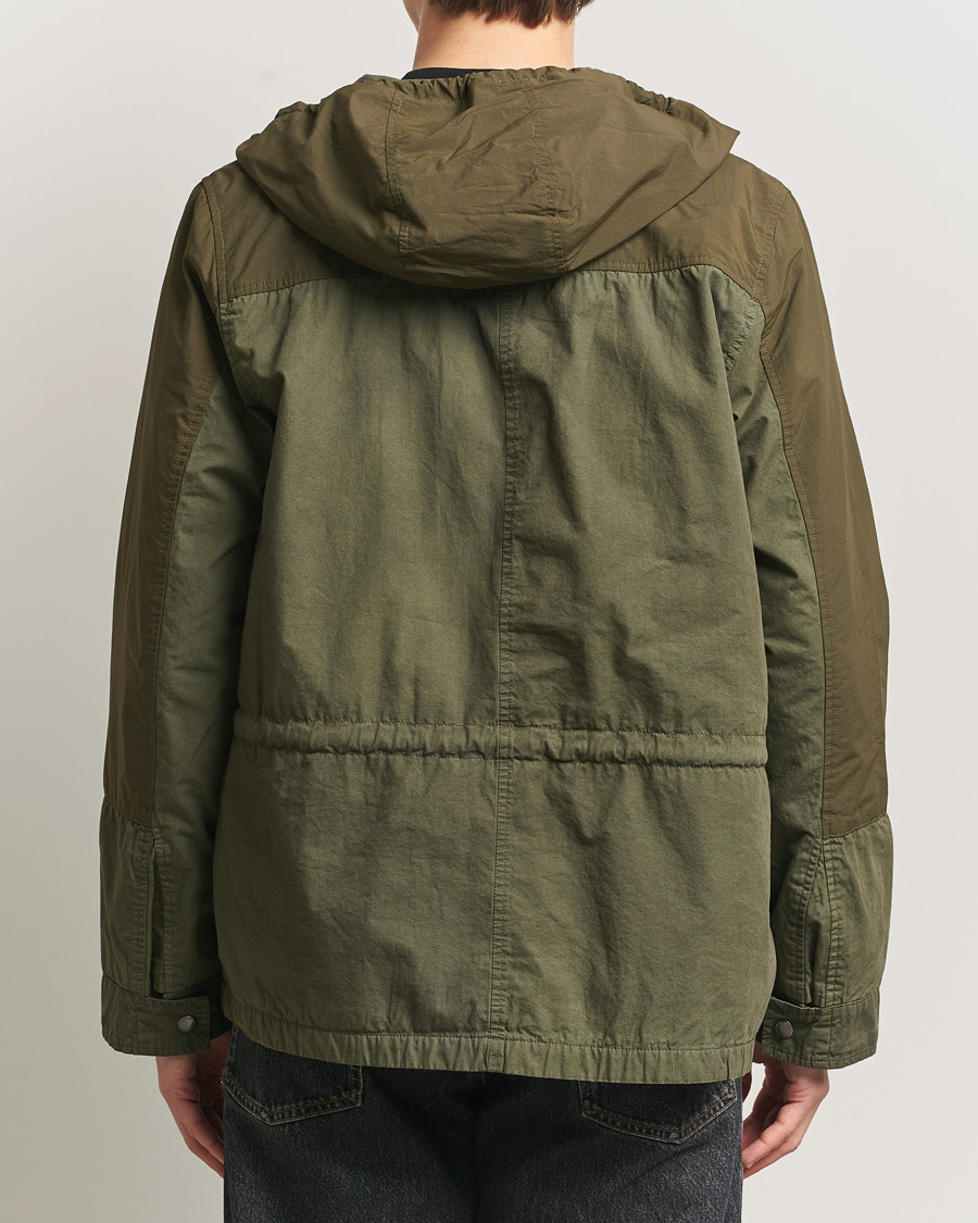PS Paul Smith Cotton Ripstop Hooded Jacket Dark Green at