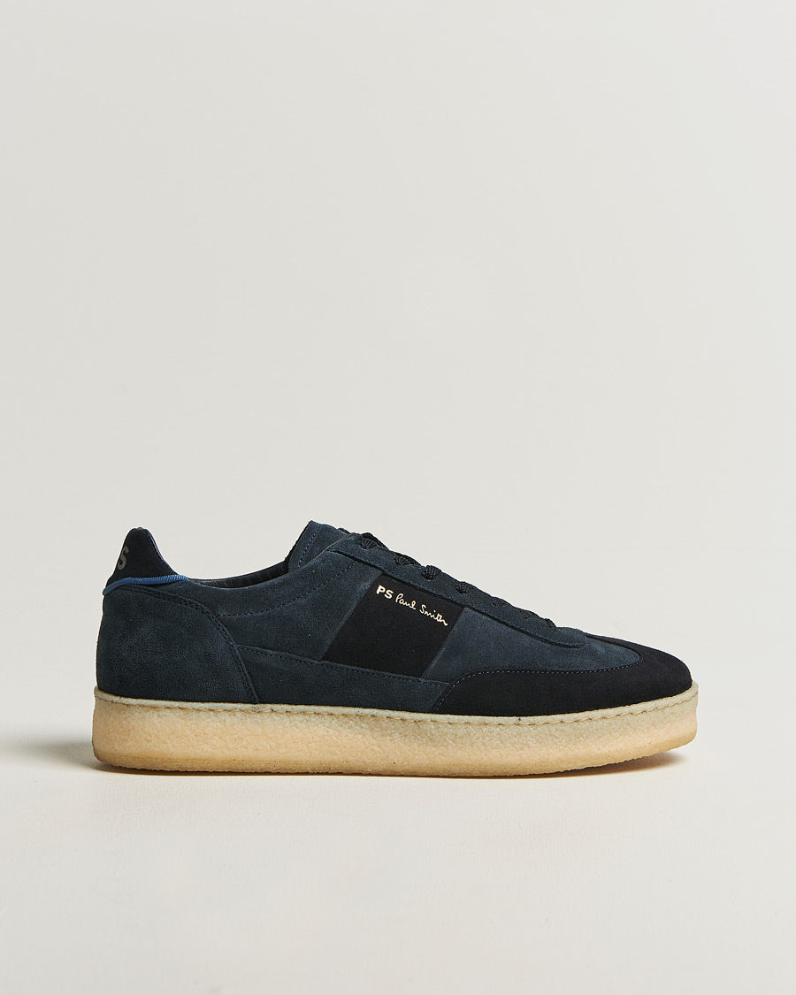 PS Paul Smith Dover Suede Crepe Sole Sneaker Navy at CareOfCarl.com
