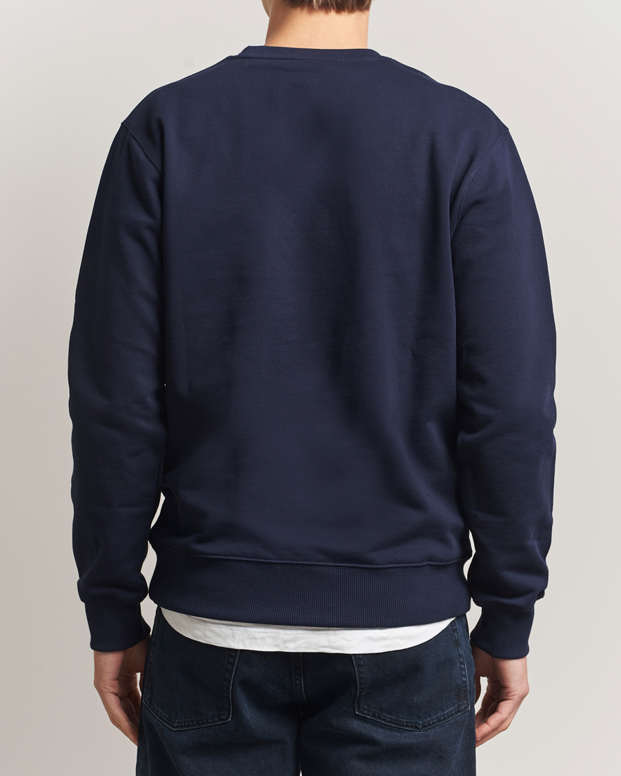 Men | Sweaters & Knitwear | Drôle de Monsieur | Classic Slogan Sweatshirt Navy
