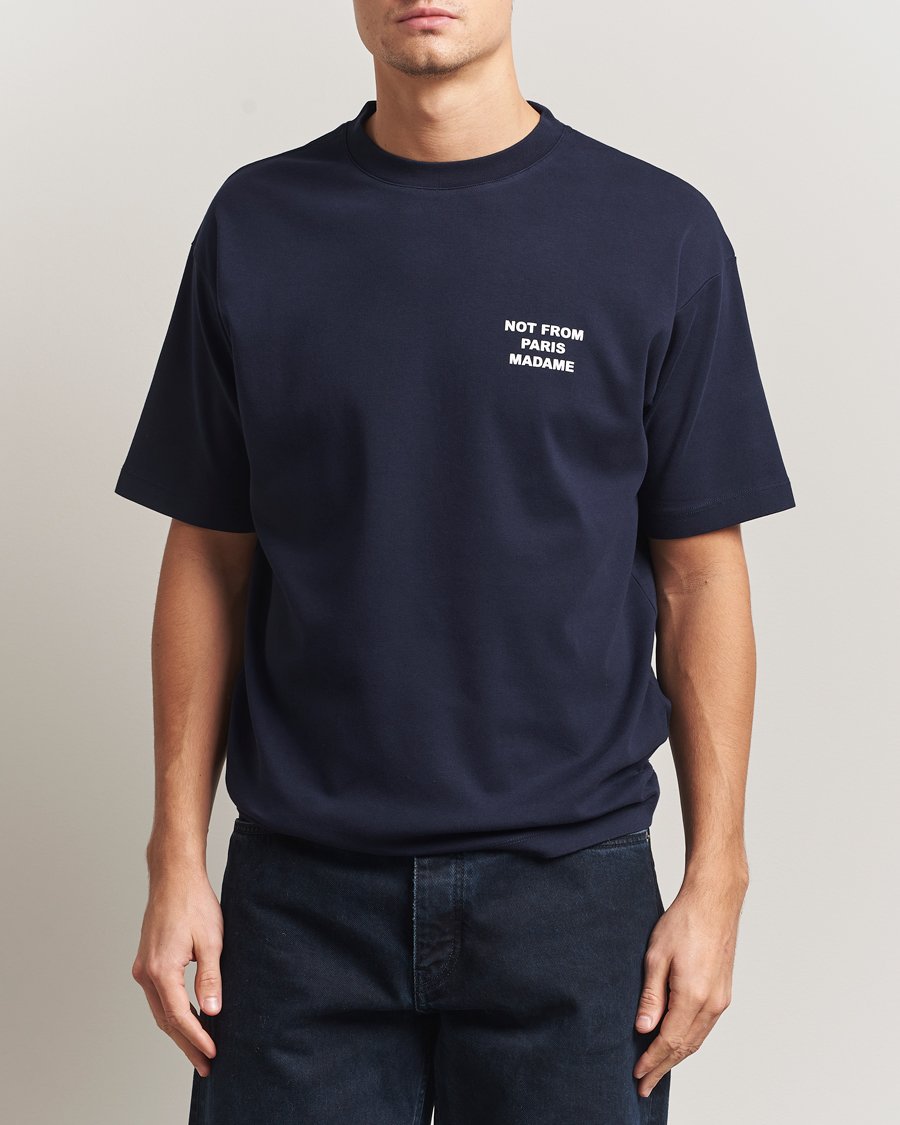Men | T-Shirts | Drôle de Monsieur | Slogan T-Shirt Navy