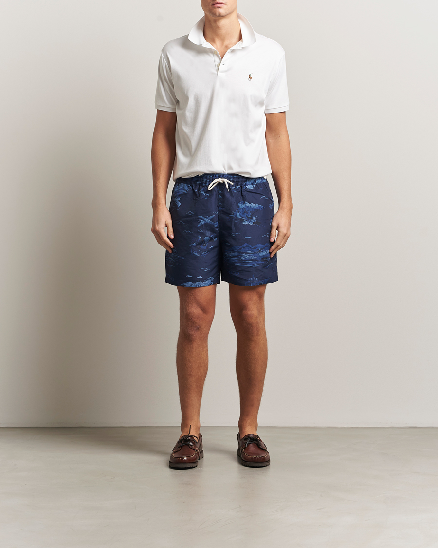 Men | Swimwear | Polo Ralph Lauren | Traveler Printed Mid Trunk Spy Bear