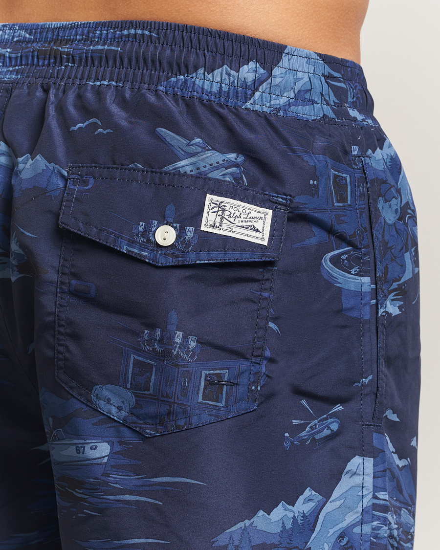 Men | Swimwear | Polo Ralph Lauren | Traveler Printed Mid Trunk Spy Bear