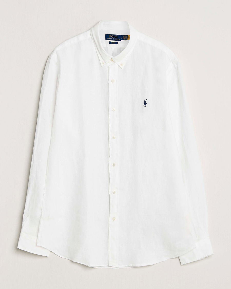 Men | Shirts | Polo Ralph Lauren | Slim Fit Linen Shirt White
