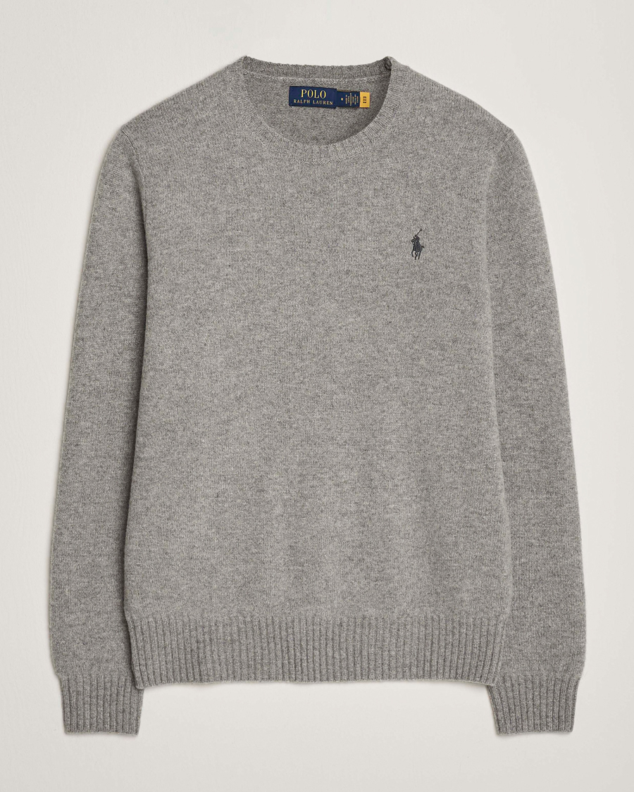 Men | Polo Shirts | Polo Ralph Lauren | Wool/Cashmere Crew Neck Fawn Grey Heather