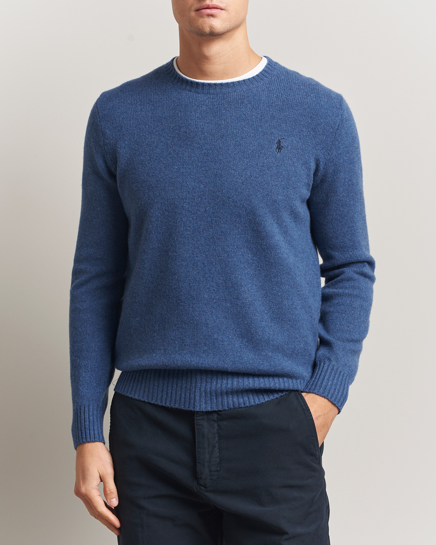Men | Polo Shirts | Polo Ralph Lauren | Wool/Cashmere Crew Neck Seasalt Blue Heather