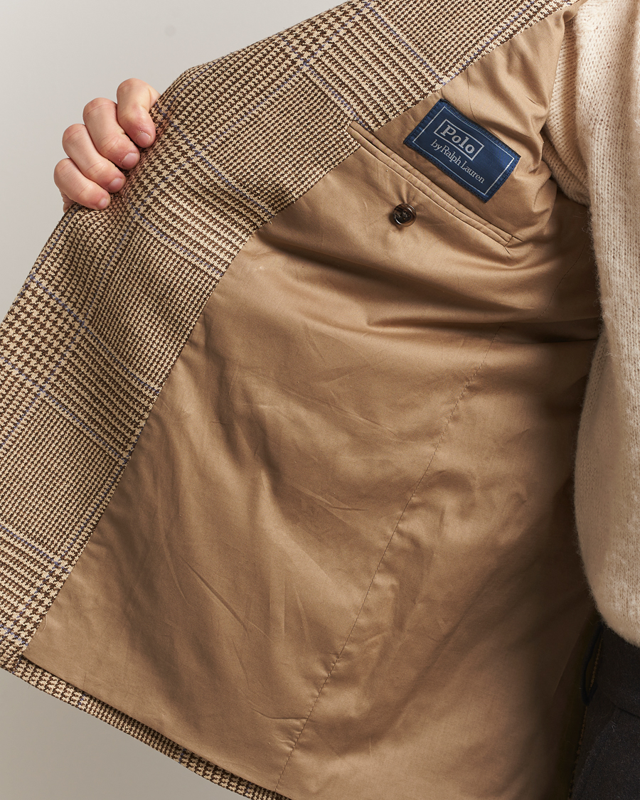 Men | Blazers | Polo Ralph Lauren | DB Wool Prince of Wales Blazer Sand/Brown