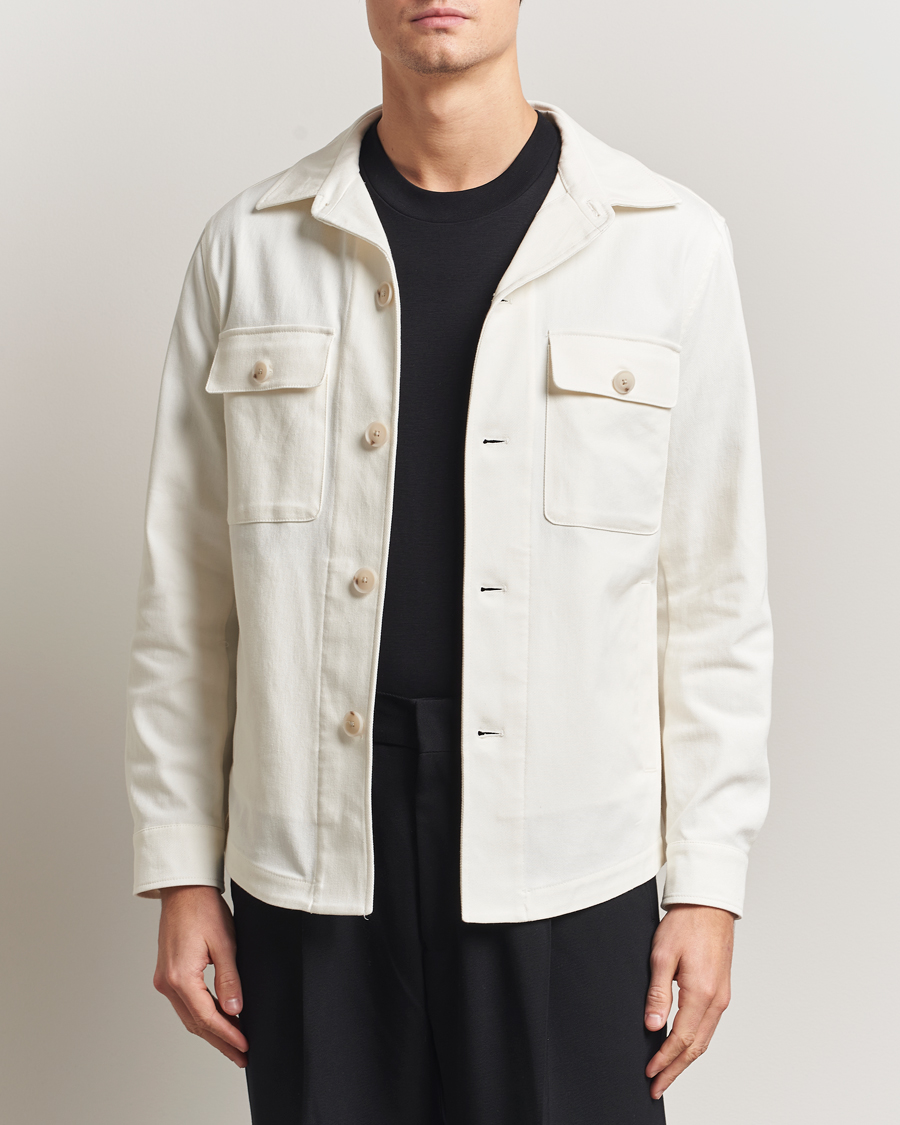 Men | Shirts | BOSS BLACK | Carper Cotton Twill Overshirt Natural