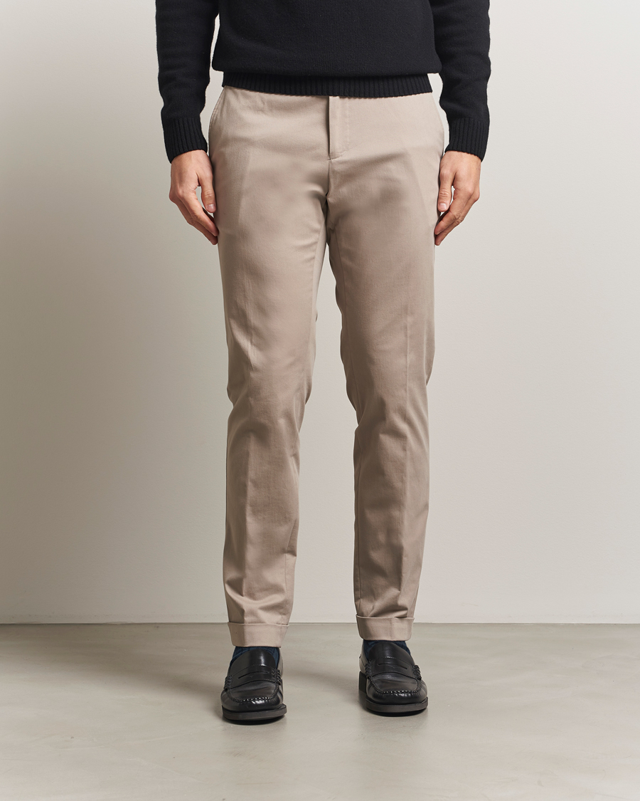 Men | Trousers | BOSS BLACK | Genius Cotton Trousers Beige