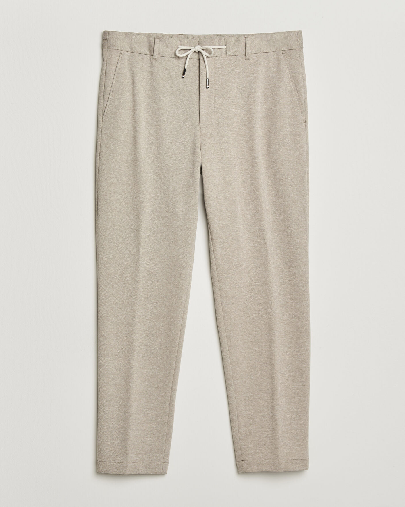 Men | Trousers | BOSS BLACK | Perin Jersey Drawstring Trousers Dark Beige