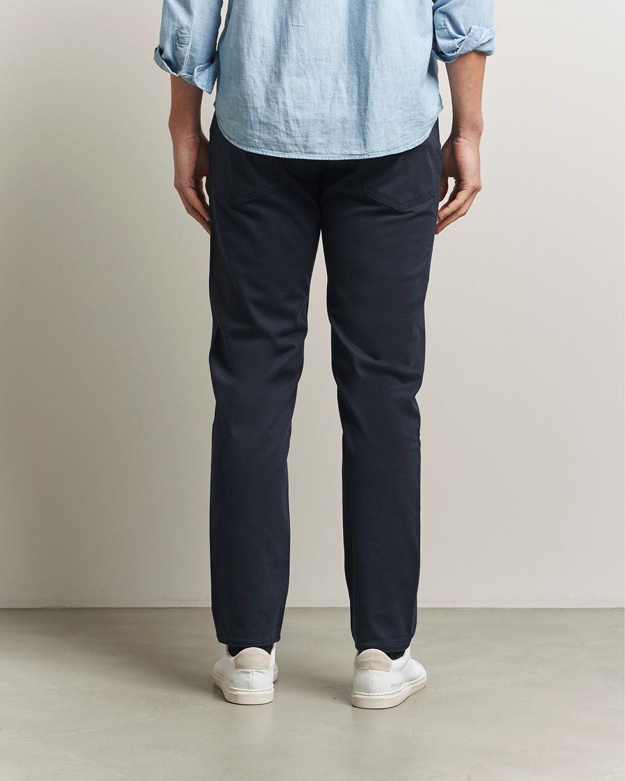 Men | Trousers | BOSS BLACK | Re.Maine Cotton 5-Pocket Pants Dark Blue