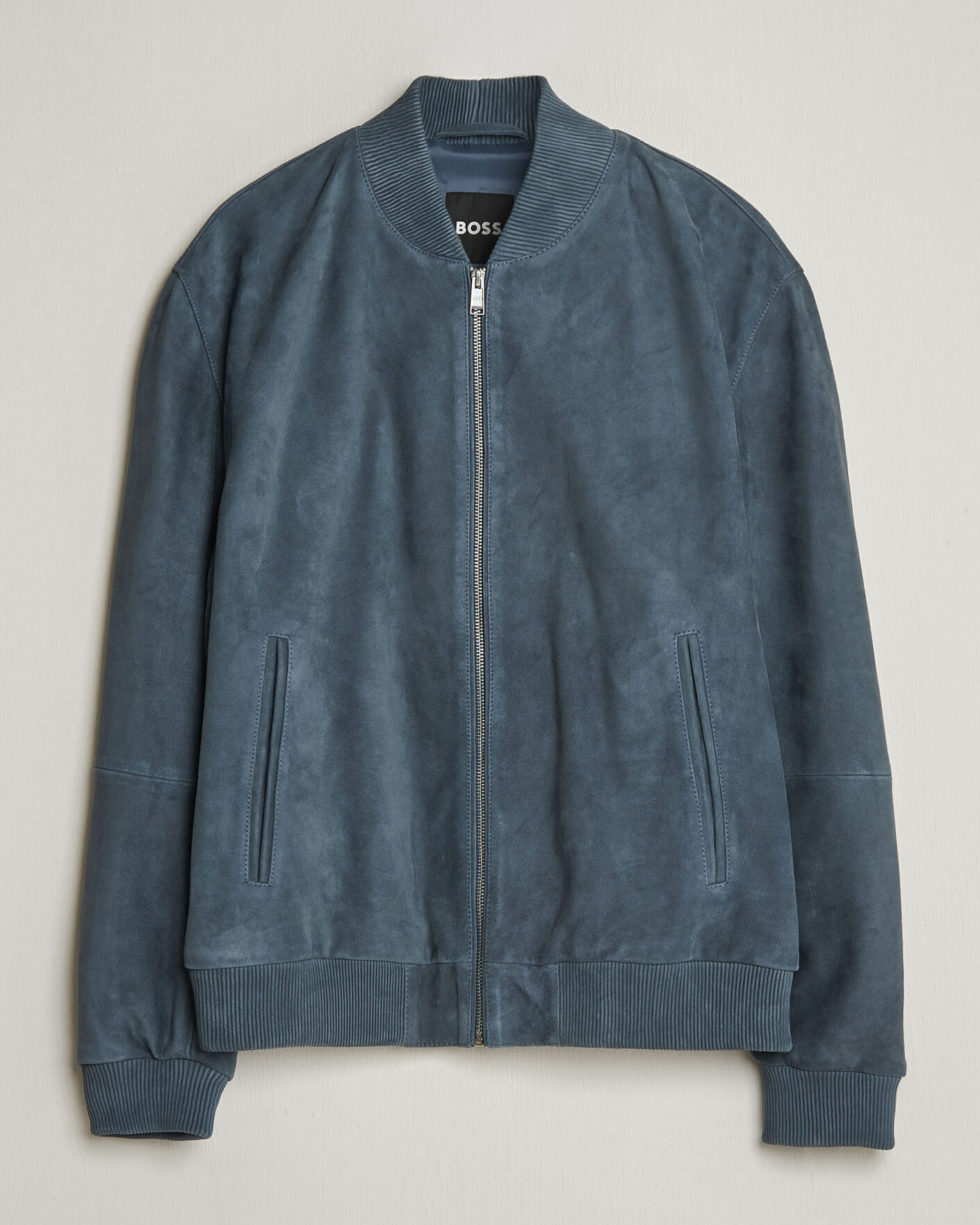 Men | Coats & Jackets | BOSS BLACK | Muller Suede Jacket Open Blue