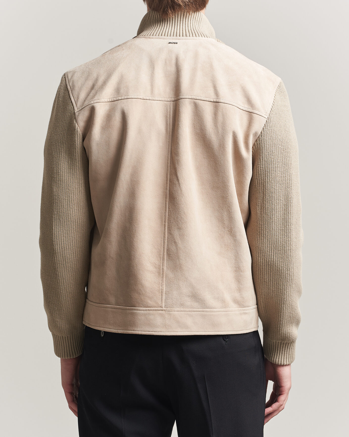 Men | Coats & Jackets | BOSS BLACK | Maven Suede Hybrid Jacket Open White