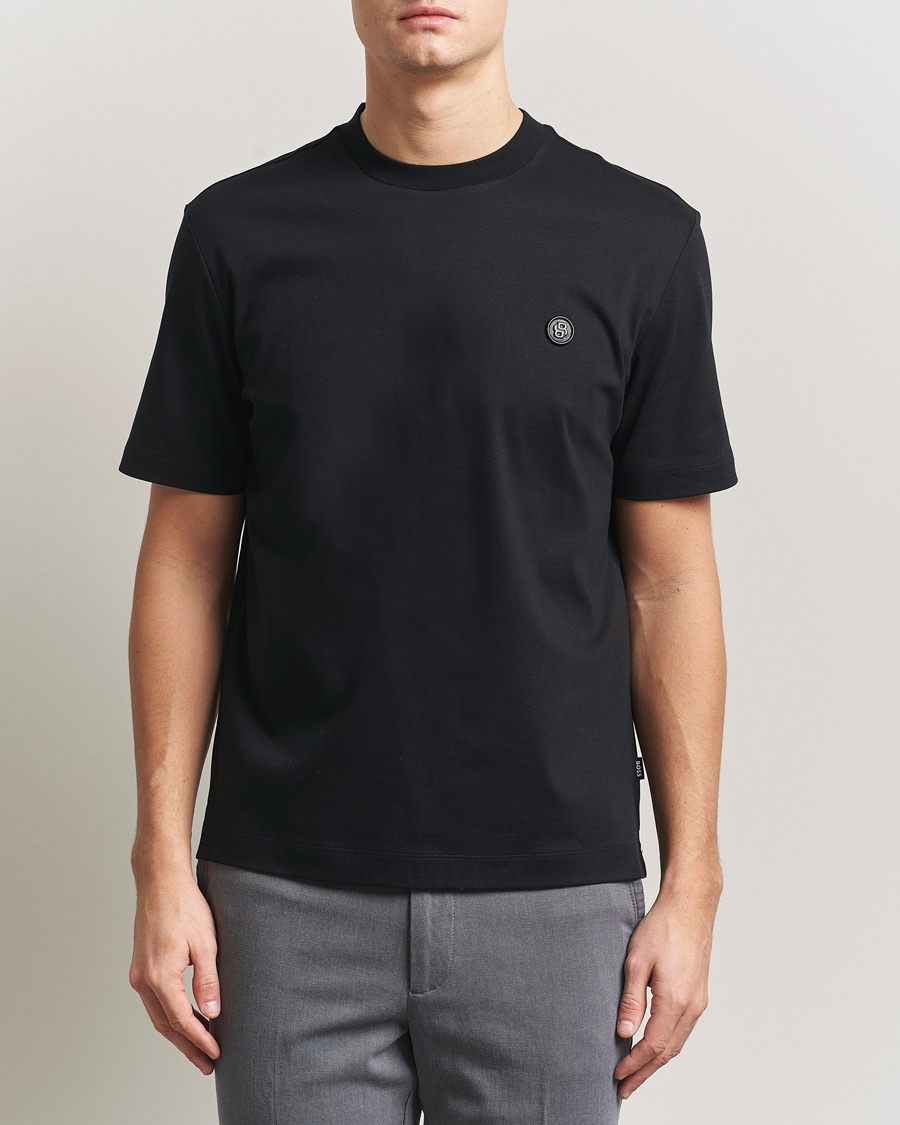 Men | T-Shirts | BOSS BLACK | Taut Regular Fit T-Shirt Black