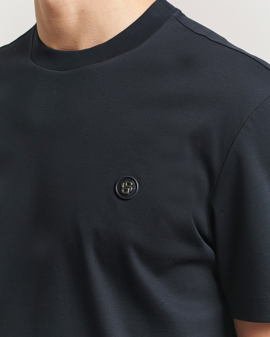 Men | T-Shirts | BOSS BLACK | Taut Regular Fit T-Shirt Dark Blue