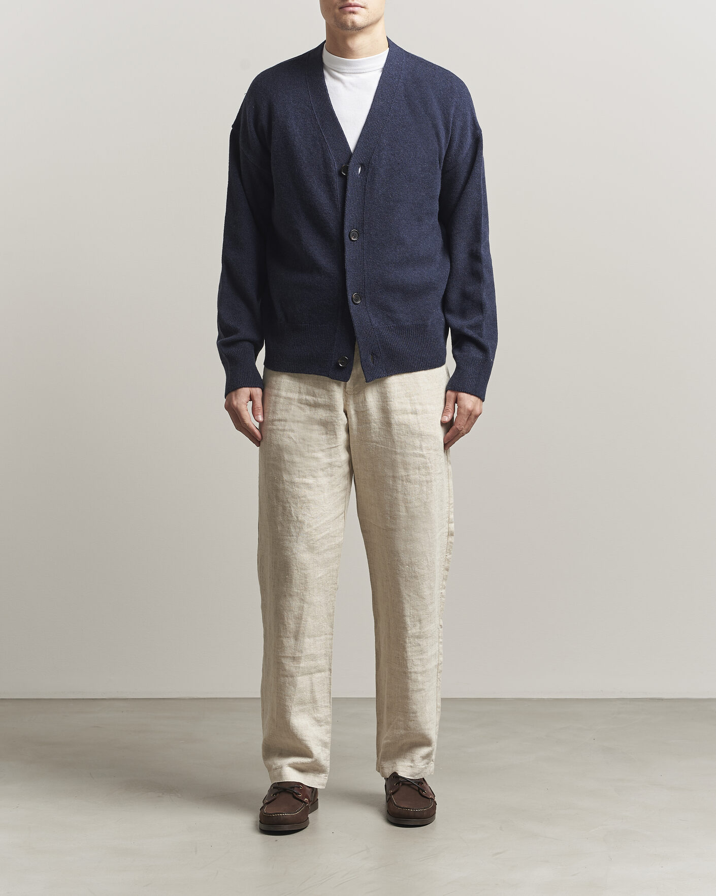 Men | Sweaters & Knitwear | BOSS BLACK | Ucone Wool Knitted Cardigan Dark Blue
