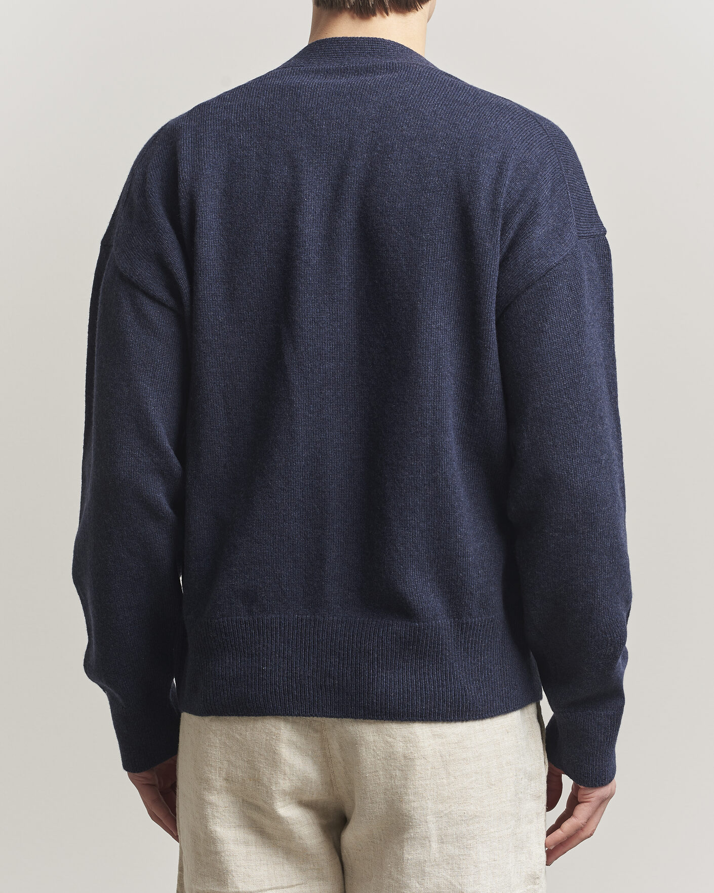Men | Sweaters & Knitwear | BOSS BLACK | Ucone Wool Knitted Cardigan Dark Blue
