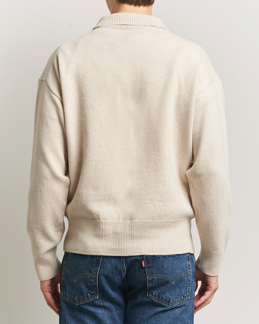 Men | Sweaters & Knitwear | BOSS BLACK | Ucari Wool Knitted Polo Open White