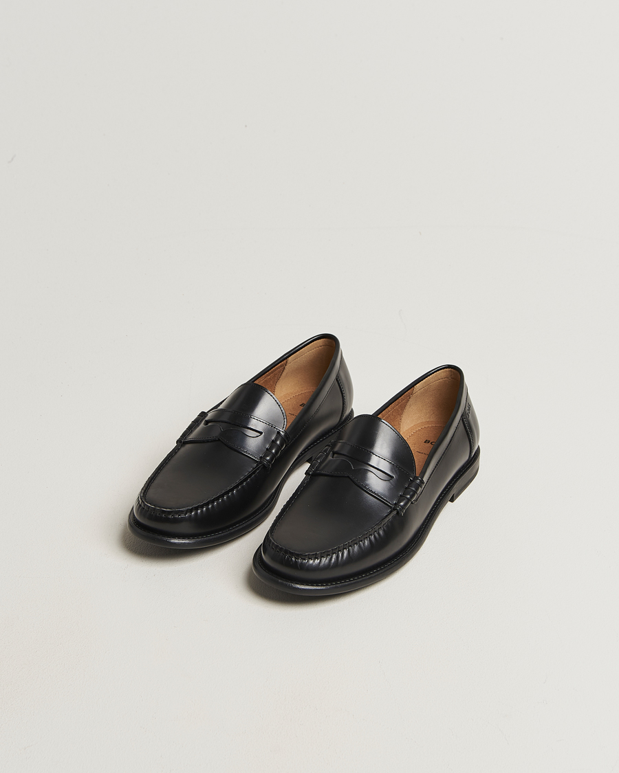 Men | Loafers | BOSS BLACK | Tevan Leather Moccasin Black